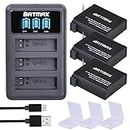 Batmax 3Packs 1500mAh Battery + LED 3Slots USB Charger for Original Gopro Hero 4 Batteries Go Pro Hero4 AHDBT 401 Action Camera Accessories