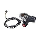 AlveyTech 36 Volt Twist Grip Throttle with Battery Indicator & On/Off Switch Compatible with Swagtron EB5 and EB6 Electric Bike - Three-in-One Control, Replacement Part for Adult E-Bikes, 5-Wire, 57"