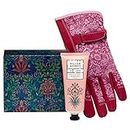 William Morris At Home White Iris & Amber Gardening Glove Set | Enriched Scented Hand Cream | Stocking Filler | Cruelty Free & Vegan Friendly