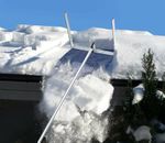20ft Roof Snow Rake Removal Tool Lightweight w/ Adjustable Telescoping Handle
