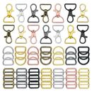 56 Pieces Bag Making Hardware Set with D Rings for DIY Sewing Various Colors
