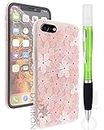 DORRON iAccessories Back Cover for?Apple iPhone 6 / 6s Protective Case Girls 3D Floral Soft TPU with Mist Spray Pen (Frosted Pink)