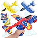 Flugzeug Spielzeug - 3 Stück Katapult Flugzeug Spielzeug, Wurfgleiter Styroporflieger Modell mit Katapult Pistole, Schaum Flugzeug Segelflugzeug Geschenk für Jungen Mädchen für ab 3 4 5 6 7 8 9 Jahre