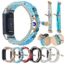 Women Luxury Fashion Chain Beads Band Bracelet Straps For Fitbit Charge 5 4 3 2