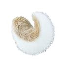 TTYAO REII Fluffy Dog Tail Faux Fur Fox Wolf Animals Tail Furry Fursuit Costume Accessories for Halloween Cosplay Party (Brown White)