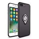DN TECHNOLOGY iPhone 6S Case [360°] Protective Magnetic [iPhone 6S] [Ring Armor] Shockproof Holder Case Cover for Apple iPhone 6S (Black)