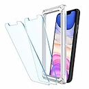 Affix Auto-Align Technology Tempered Glass Screen Guard for iPhone 11 and for iPhone XR (6.1 Inch) | Easy Installation Frame | Case-Friendly - 2 Pack
