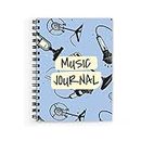tinywalk Music Journal Spiral Wiro Unruled Notebook Diary Journal Drawing Book Size-A5(6X9 Inches) (Music Journal)