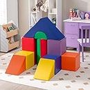 BABY JOY 11-Piece Climb and Crawl Foam Block Play Set, Waterproof Foam Climbing Toy Set, Kids Climber Block Set, Children Foam Gym Equipment for Toddler Over 1.5 Years Old, Easy Cleaning, Multi-Color