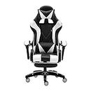 Ergonomic Office Desk Chairs Gaming Chair 360°Swivel with Armrests and Detachable Footrest Computer Chair for Heavy People (Color : D) (D)