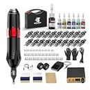 Solong Advanced Tattoo Kit Hybrid Rotary Pen, 20 Premium Needle Cartridges, 7-Color Ink Set, Advanced Power Supply, Precision Control Pedal - Elite Choice for Tattoo Professionals