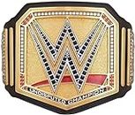 Deri Milano Undisputed Championship Title Belt with Metallic Sideplates and Adjustable Strap for Adults, Gold, Standard