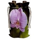 3dRose Kike Calvo Orchids - Violet Orchid is a colorful garden flower in which is a tropical plant and bouquet when blossom - Wine Bag (wbg_10359_1)
