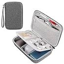 Hard Electronics Organizer Travel Case,Cable Organiser with EVA Hard Shell,Portable Double-Layer Hard Drive Case,Large Capacity Wire Storage Pouch,Tech Accessory Bag,Gadget Bag