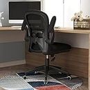 Apusen Ergonomic Home Office Desk Chairs Comfy Computer Gaming Chairs Mesh Arm Swivel Chairs of Adults for Home Office Bedroom(Black)