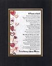 Touching and Heartfelt Poem for Daughters - A Touch of Love (For Daughter) Poem on 11 x 14 inches Double Beveled Matting (Black on Gold)