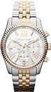 Michael Kors Watches Women's Lexington Quartz Watch with Stainless Steel Strap, Silver, 20 (Model: MK5735)