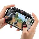 rinsfox Mobile Trigger,Mobile Game Controllers [Standard Version], Foldable Plug and Play Gaming Trigger for iOS and Android Phone(PUBG/Fortnite/Rules) (red)