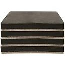 SuperSliders 4703395N Reusable Felt Furniture Movers for Hardwood Floors- Quickly and Easily Move Any Item, 5” Square (4 Pieces),Black