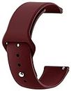 Ainsley 22mm Watch Straps/ Watch Band Compatible for Moto 360 Gen 2 (46mm) (Wine)