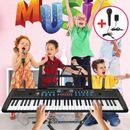61 teclado electrónico portátil para piano digital para principiantes y niños con micrófono y soporte