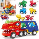 2024 Dinosaur Toys for 1 2 3 4 Year Old Boys Girls, 5 in 1 Dinosaurs Truck Toys