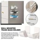 4pcs/2pairs Kitchen Storage & Organization Accessories, Wall Mounted Plastic Bags Holder, Organizer Plastic Bag Film Container, Container Dispenser For Kitchen Shelf, For Various Bag, Kitchen Supplies