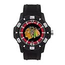 Chicago Blackhawks Men's Watch - NHL Surge Series by Game Time, Officially Licensed, Black