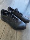 Nike Varsity Leather GS Triple Black Kids Youth Running Shoes CN9146-001 Size 6Y