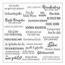 Deutsch Transparente Briefmarke, Silikon Stempel Set, Clear Stamps,DIY Scrapbooking Werkzeug Bastelei