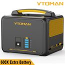 US VTOMAN Jump 600X Extra Battery 640Wh LiFePO4 Backup Expansion Battery