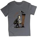 KLA Tom Waits Piano Men T Shirt Printed Tee Top Camiseta Short-Sleeve Dark Grey M