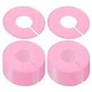 uxcell Clothes Dividers for Hanging Clothes, 30 Pack Closet Clothing Rack Size Dividers Blank Labels Sorting Round Separator for Closet, Pink