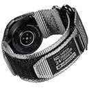 Hemsut Compatible avec Samsung Galaxy 44mm 40mm Watch 4/ 46mm 42mm watch 4 Classic/ 45mm Watch 3 Band, Rugged Nylon Sports Strap With Velcro Woven Loop Design, Tough Replacement Band For Men Women