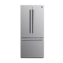 Forno 30" Inch w. French Door Refrigerator with Bottom Freezer and 17.5Cu. Ft. Total Capacity - Stainless Steel No Frost Fridge with Adjustable Glass Shelves and Child Safety Lock