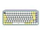 Logitech POP Keys Mechanical Wireless Keyboard with Customisable Emoji Keys, Durable Compact Design, Bluetooth or USB Connectivity, Multi-Device, OS Compatible - Daydream