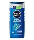 NIVEA MEN Fresh Ocean - Gel de ducha con minerales marinos y aroma oceánico (250 ml), refrescante ducha para cuerpo, cara y cabello