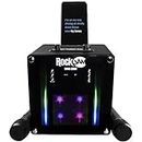 RockJam Singcube 5 Watt Bluetooth Karaoke Machine with Dual Microphones, Voice Change Effects and LED Lights, Black