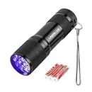 Lepro LE UV Torch, 9 LED 395nm Ultraviolet Flashlight, Blacklight Detector for Pet Urine, Stain, Bed Bugs and More, 3 AAA Batteries Included