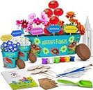 Melissa&Harry Kids Gardening Kit for Birthday, Crafts, Girls & Boys of All Ages 4, 5, 6, 7, 8-12 Year Old, Children's Paint and Plant Flower Gardening Growing Kit-STEM (Blue)