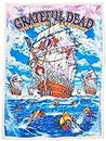 Liquid Blue Men's Grateful Dead Ship of Fools Warm Coral Fleece Throw Blanket, multi, 50" X 60"