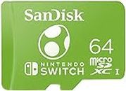 SanDisk Nintendo MicroSDXC UHS-I Card for Nintendo Switch, Yoshi Edition- 64GB, Up to 100MB/s Read; up to 90MB/s Write