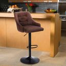 Swivel Bar Stools Adjustable Counter Height Bar Stool Faux Leather Dining Chair