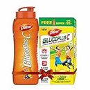 Dabur GlucoPlus-C (Lemon Flavour) - 500g Powder (with Sipper Free) | Replenishes Energy | 25% more Glucose in every sip| Vitamin C helps Boosts Immunity | Calcium Supports Bone Health