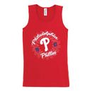 Girls Youth Soft as a Grape Red Philadelphia Phillies Tank Top