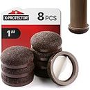 Felt Pads X-PROTECTOR – 8 PCS Felt Chair Pads 1”– Formed Furniture Pads for Hardwood Floors – Floor Protectors for Furniture Legs – Anti-Scratch Furniture Feet Pads – Effective Protection!