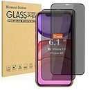 Designed for iPhone 11 Screen Protector Tempered Glass,iPhone XR Screen Protectors,Privacy Anti-Spy (Anti Scratch) (Full Coverage) [Case Friendly] [2-Pack] (6.1 inch)