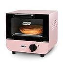 DASH Mini Toaster Oven Cooker for Bread, Bagels, Cookies, Pizza, Paninis & More with Baking Tray, Rack, Auto Shut Off Feature - Pink