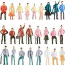 Gejoy 200 Pieces People Figurines 1:75 Scale Model Trains Architectural Plastic People Figures Tiny People Sitting and Standing for Miniature Scenes