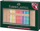 Faber-Castell 110030 Polychromos Coloured Pencils Set of 30 with Leather Pencil Roll and Accessories Waterproof Shatterproof for Professionals and Hobby Artists
